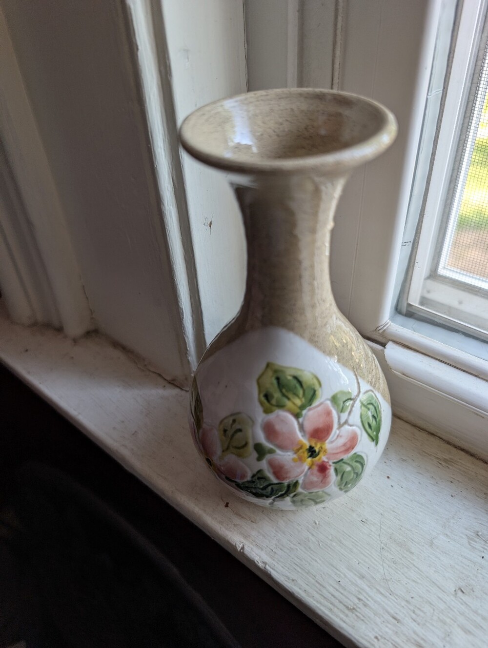 Vintage 80s Signed Handcrafted O'Neill Waterford Art Pottery Bud Vase Ireland